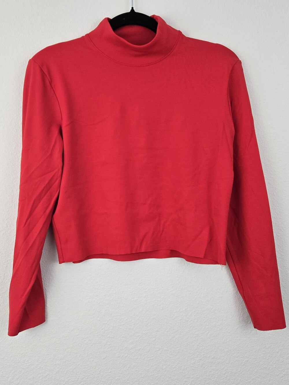 Red Nike Dri Fit Yoga Long Sleeve Crop Top
